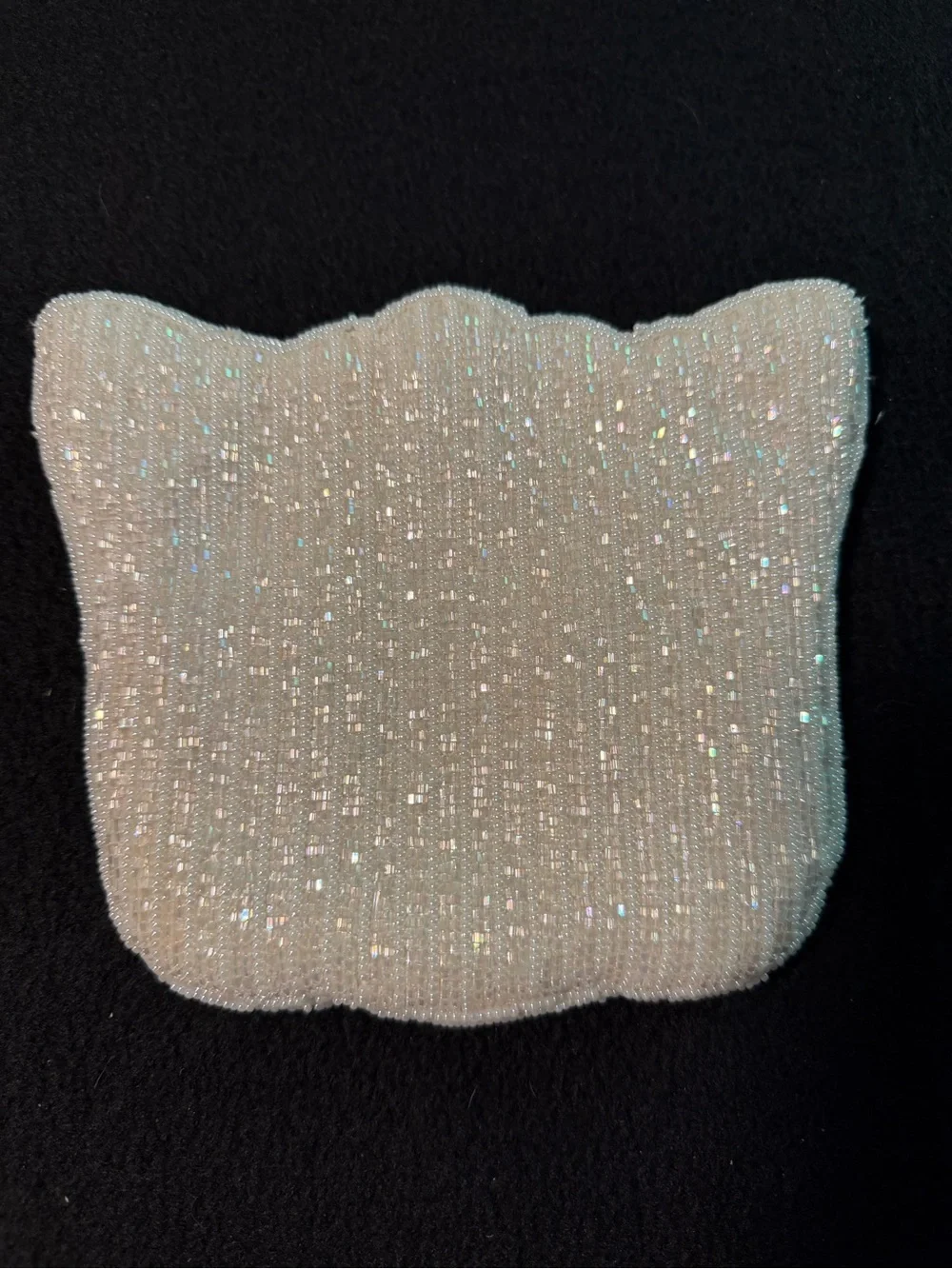 Beaded White Evening Clutch Wristlet